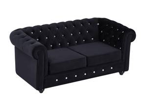 Couchgarnitur CHESTERFIELD 2er-Set Schwarz