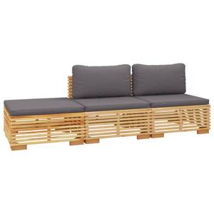 Garten-Lounge-Set 3028565-3 (3-teilig) Grau - Massivholz - Holzart/Dekor - 69 x 60 x 69 cm