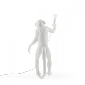 Lampe Monkey debout Blanc - Matière plastique - 27 x 54 x 46 cm