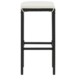 Ensemble de bar de jardin Noir - Métal - 76 x 106 x 76 cm