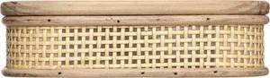 Schmuckschatulle "Sana" Rohrgeflecht Beige - Holzwerkstoff - 18 x 5 x 28 cm