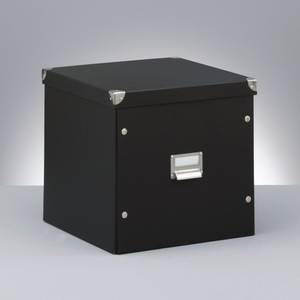Aufbewahrungsbox, Pappe, schwarz Schwarz - Papier - 33 x 32 x 34 cm