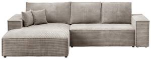 Ecksofa PABLO Beige - Ecke davorstehend links - Ottomane davorstehend links