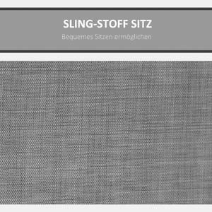 Hollywoodschaukel 3-Sitzer 84A-110CG Grau - Metall - 128 x 172 x 196 cm