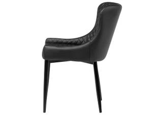 Chaise de salle à manger SOLANO Noir - Cuir synthétique