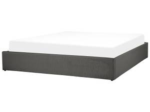 Lit double DINAN Gris foncé - Gris - Profondeur : 189 cm