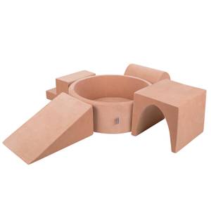 Spielplatz Velvet aus Schaumstoff Beige - Altrosa - Weiß - Anzahl Teile im Set: 300