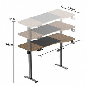 Gaming Schreibtisch SA-EL05-1675R-EC Schwarz - Massivholz - Holz teilmassiv - 160 x 75 x 75 cm