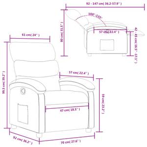 Fauteuil inclinable 3032262-2 Crème