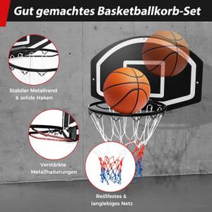 Basketballring EB59095DE Schwarz - Metall - 46 x 2 x 72 cm