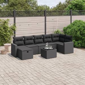 Gartensitzgruppe K6685(8-tlg) Schwarz - Massivholz - 69 x 62 x 62 cm