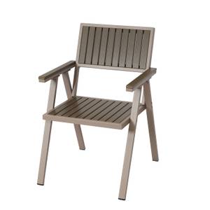 4er-Set Gartenstuhl+Gartentisch J95 Beige - Grau