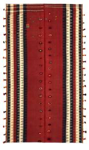 Tapis Jajim XLIV Rouge - Textile - 131 x 1 x 237 cm