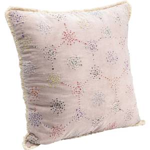 Coussin à franges Imala Rose foncé - Textile - 45 x 45 x 12 cm