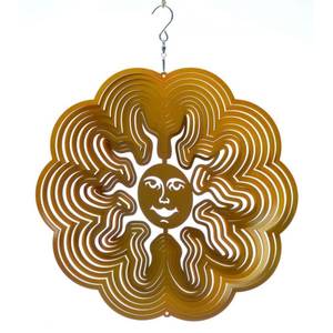 Windspiel "Soleil" (goldfarben - kleine Metall - 15 x 15 x 5 cm