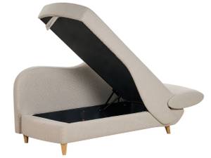 Chaise longue MERI Beige - Chêne clair - Accoudoir monté à gauche (vu de face) - Angle à droite (vu de face)