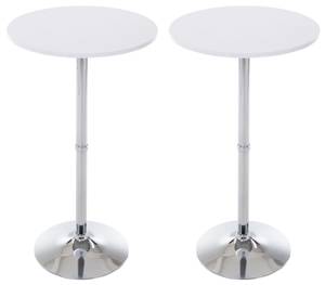 Table haute de bar rund Lot de 2 Blanc