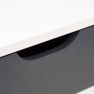 Nachttisch weiß-grau Schwarz - Grau - Weiß - Holzwerkstoff - Metall - 40 x 44 x 40 cm