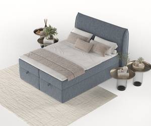 Boxspringbett Mensa Blau - Breite: 200 cm