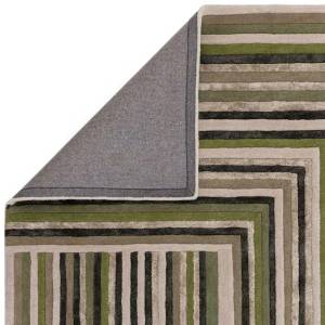 Tapis de salon moderne en laine NETO Vert - 160 x 230 cm