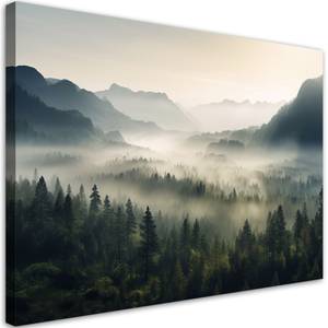 KUNSTDRUCK Misty Mountain Forest 1 120 x 80 cm