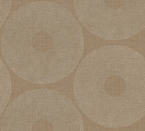 Papier peint Cercles Marron Marron