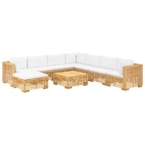 Garten-Lounge-Set 3028565-22 (9-teilig) Braun - Cremeweiß - Weiß