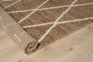 Handgefertigter Teppich Steg zum Ufer Beige - Weiß - Textil - 160 x 230 x 1 cm
