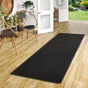 Trend Velours Läufer Teppich Joy Schwarz - 80 x 200 cm