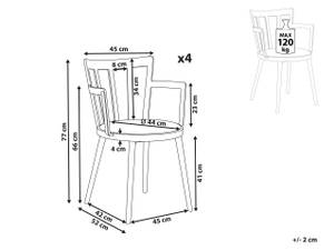 Chaise de salle à manger MORILL Rose foncé