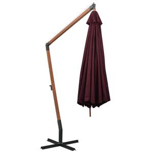 Parasol suspendu 3005780 Marron - Métal - Bois massif - 350 x 290 x 350 cm