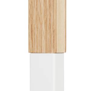 Valet de nuit en bois & métal blanc Marron - Blanc - Bois manufacturé - Métal - 48 x 107 x 20 cm