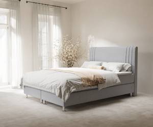 Boxspringbett Casone Hellgrau - Breite: 200 cm