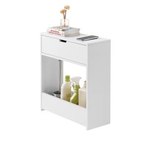 Chariot à Etagères de Niche BZR48-W Blanc - Bois manufacturé - 20 x 60 x 55 cm