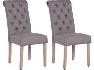 Set aus 2 Stühlen "Estelle -  Grau Grau - Kunststoff - 67 x 100 x 45 cm