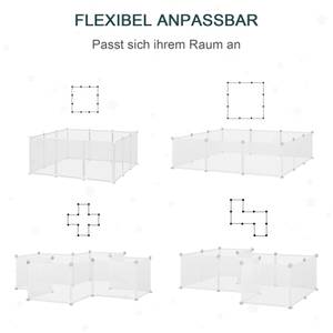 Laufstall D06-101 Weiß - Metall - 105 x 45 x 105 cm