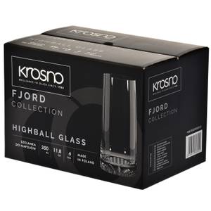 Krosno Fjord Hohe Trinkgläser (Set 6) Glas - 8 x 16 x 8 cm