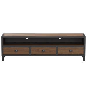 Meuble TV Shelby Marron - Bois massif - 160 x 48 x 160 cm