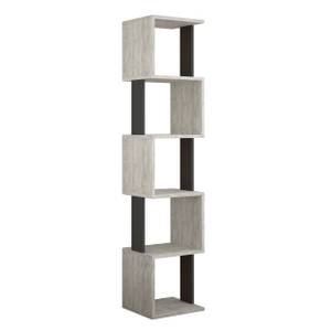 Etagère livre Piri Anthracite - Noir - Blanc perlé - Blanc