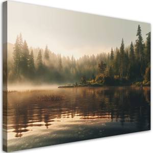 KUNSTDRUCK Morning Fog Lake 100 x 70 cm