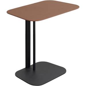 Table d'appoint Hedi Marron - Cuir synthétique - 61 x 59 x 39 cm