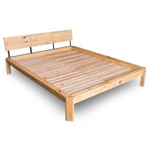 Doppelbett LOFT, Buchenholz mit Ästen Durchscheinend - Breite: 140 cm