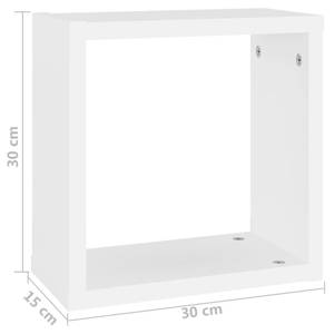 Étagère cube (lot de 6) 3016486-6 Blanc - 30 x 30 x 15 cm - Nombre de pièces dans le lot : 6