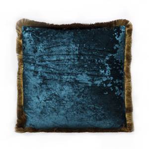 Coussin à franges Cannes Bleu - Textile - 45 x 8 x 45 cm