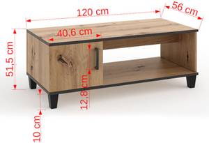 Couchtisch POLA Braun - Holzwerkstoff - 120 x 52 x 56 cm