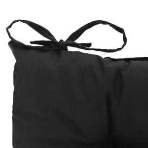 Galette de chaise noires en lot de 4 Noir - Matière plastique - Textile - 38 x 5 x 38 cm