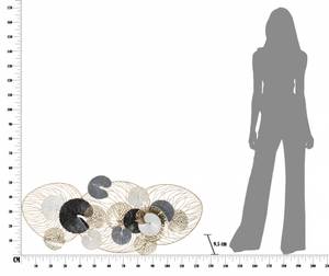 Wanddekoration Metall - 125 x 55 x 10 cm