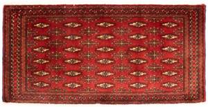 Turkaman - 100x50cm Rot - Naturfaser - 50 x 1 x 100 cm