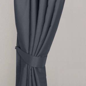 Raffhalter für Verdunklungsvorhang Grau - Textil - 33 x 66 x 13 cm