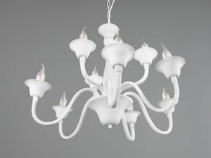 Kronleuchter Groß Landhaus Kerzen Weiß Weiß - Metall - Kunststoff - 72 x 150 x 72 cm